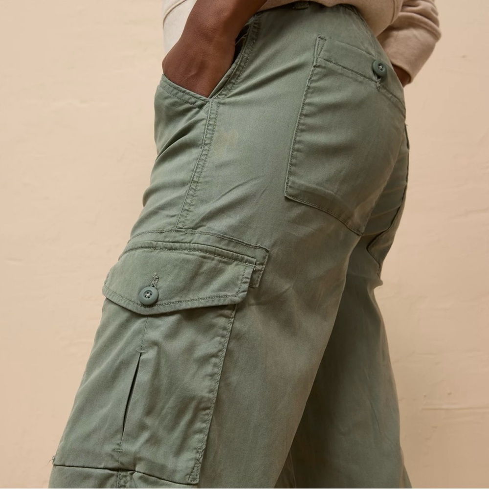 American Eagle Outfitters Green Cargo Baggy Wide Leg - Picture 4 of 5